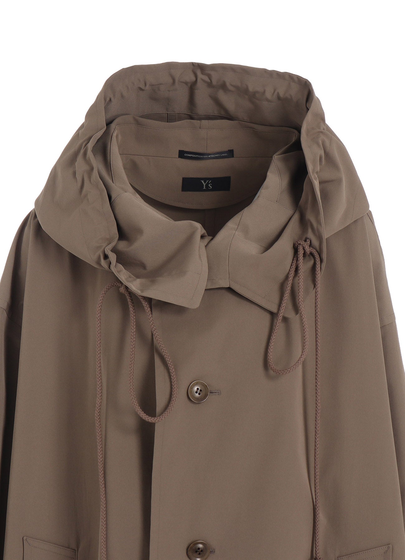 PE TWILL WATER REPELLENT HOODIED COAT – THE SHOP YOHJI YAMAMOTO