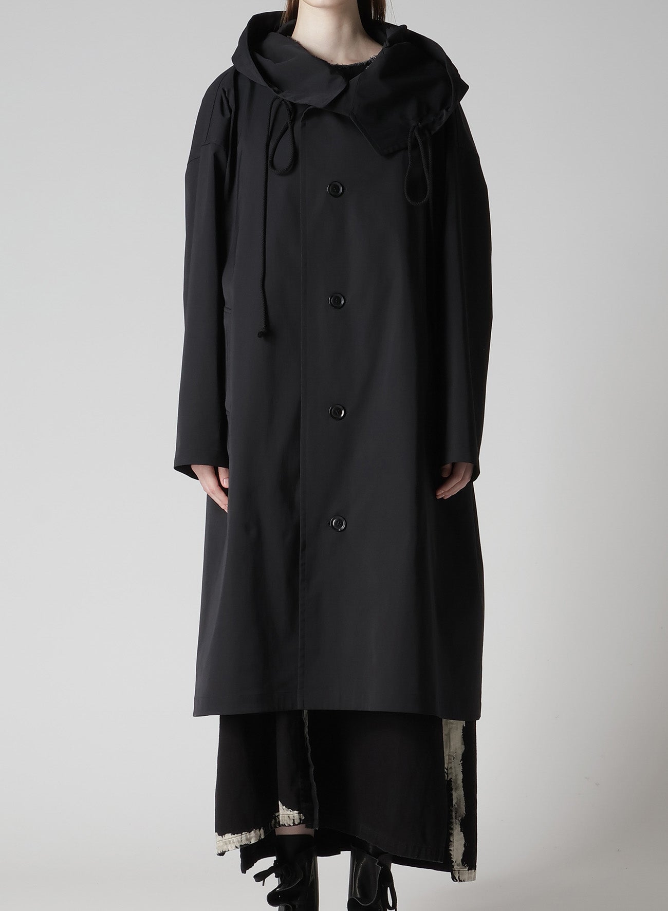 PE TWILL WATER REPELLENT HOODIED COAT – THE SHOP YOHJI YAMAMOTO