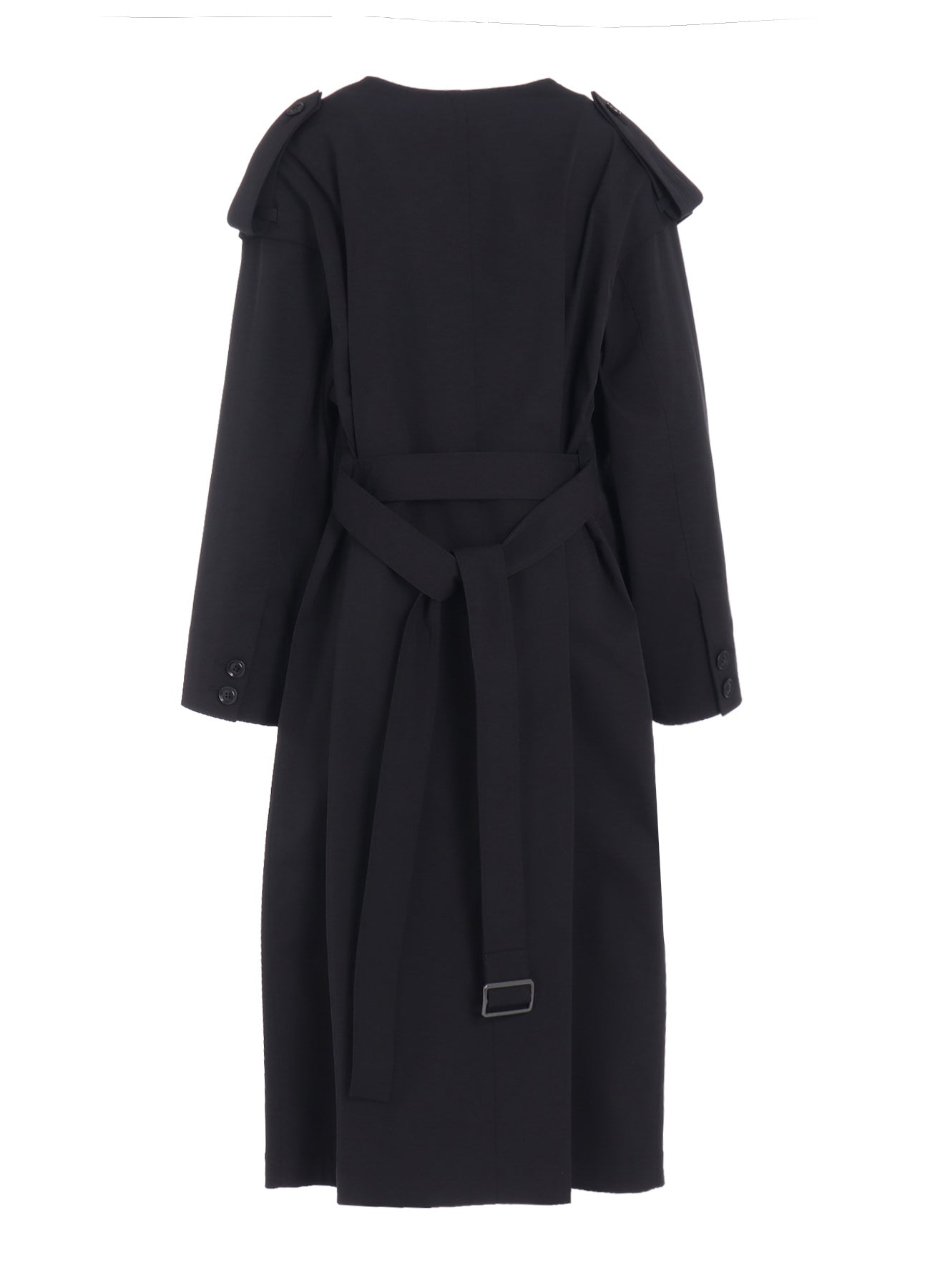 PE TWILL WATER REPELLENT COLLARLESS TRENCH COAT