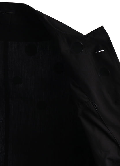 100/2 BROAD DOT PIGMENT PRINT ARRANGED SLEEVE COAT