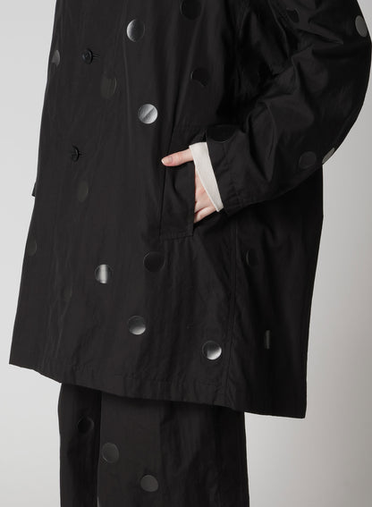 100/2 BROAD DOT PIGMENT PRINT ARRANGED SLEEVE COAT