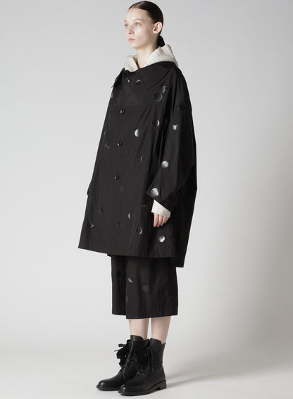 100/2 BROAD DOT PIGMENT PRINT ARRANGED SLEEVE COAT