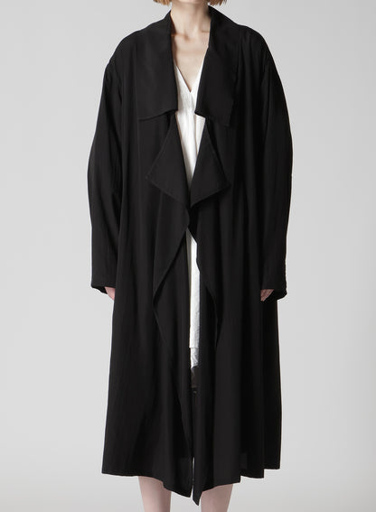 CUPRO DUNGAREE "Y" PRINT BIG-COLLAR COAT