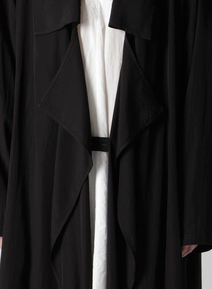 CUPRO DUNGAREE "Y" PRINT BIG-COLLAR COAT