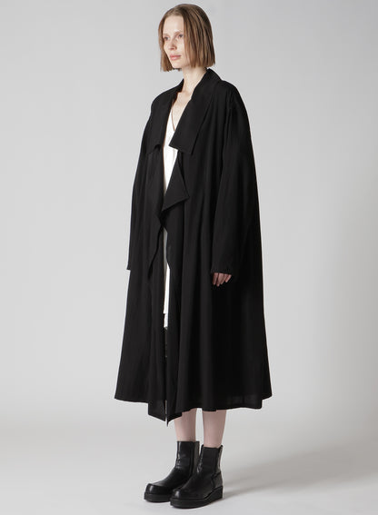 CUPRO DUNGAREE "Y" PRINT BIG-COLLAR COAT