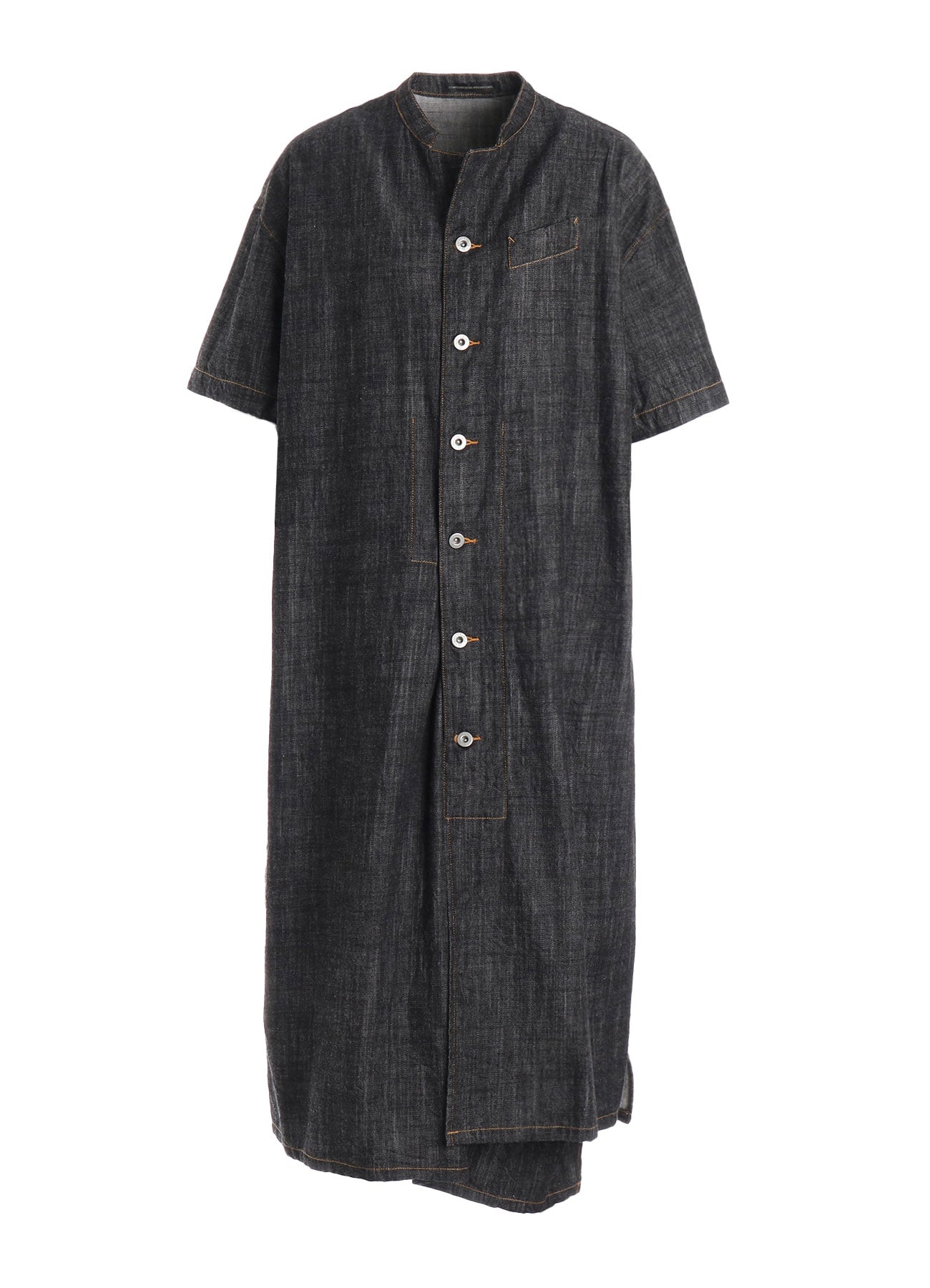 8OZ DENIM HALF SLEEEVE BOX SHIRT DRESS