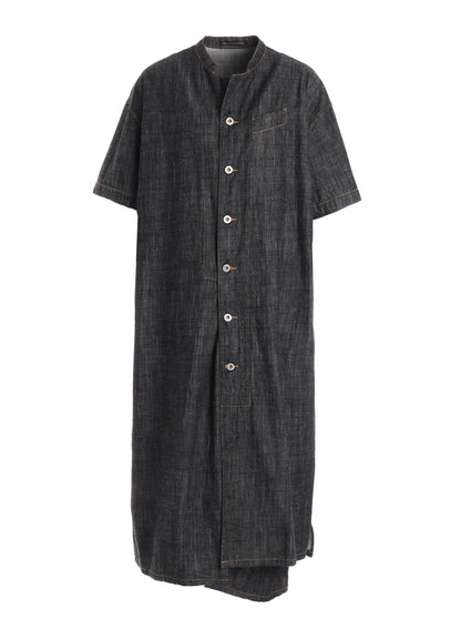 8OZ DENIM HALF SLEEEVE BOX SHIRT DRESS