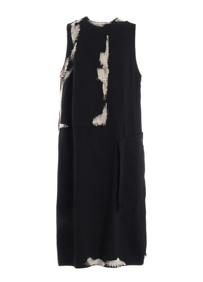 8OZ DENIM BRUSH BLEACH LONG DRESS