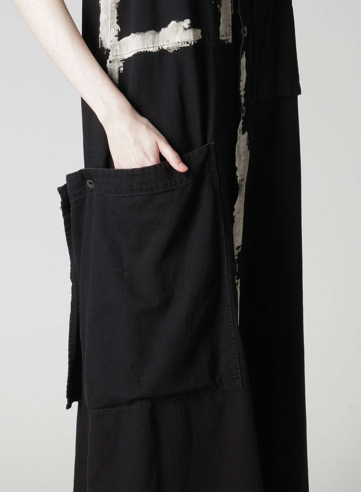 8OZ DENIM BRUSH BLEACH LONG DRESS