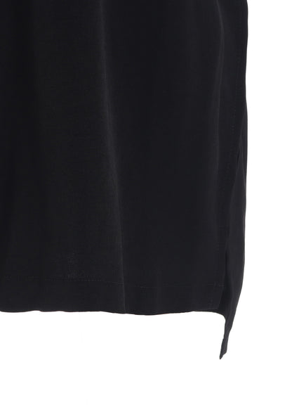 TA/PE CREPE DE CHINE ROLLED UP SLEEVE DRESS