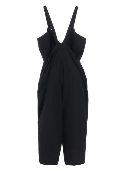 WOOL GABARDINE STRAP OVERALLS