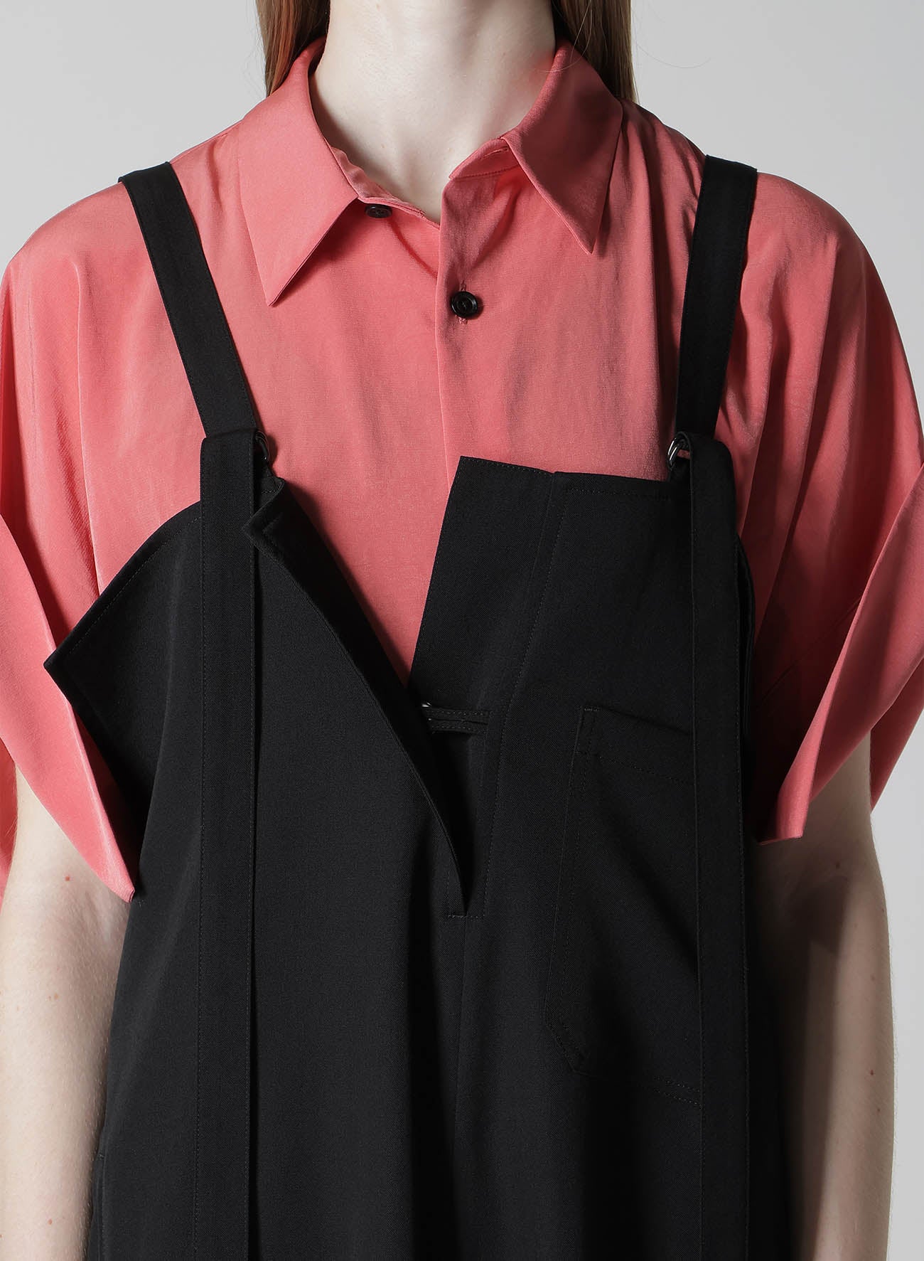 WOOL GABARDINE STRAP OVERALLS