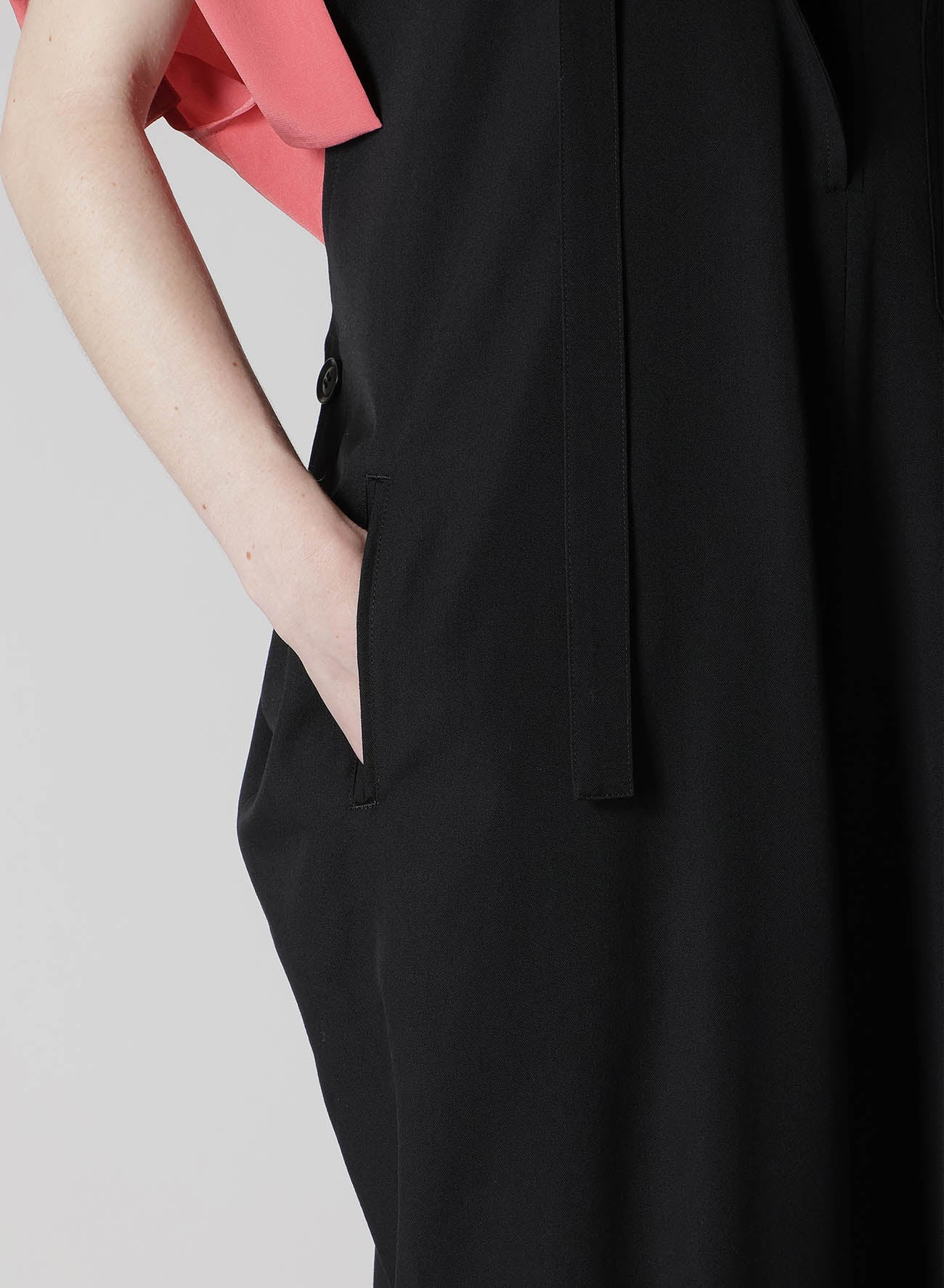 WOOL GABARDINE STRAP OVERALLS