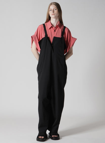 WOOL GABARDINE STRAP OVERALLS