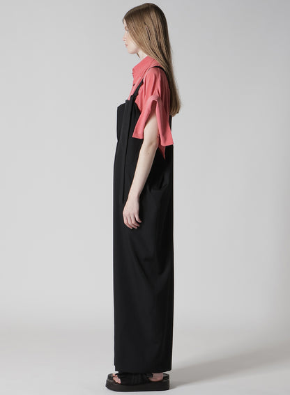 WOOL GABARDINE STRAP OVERALLS