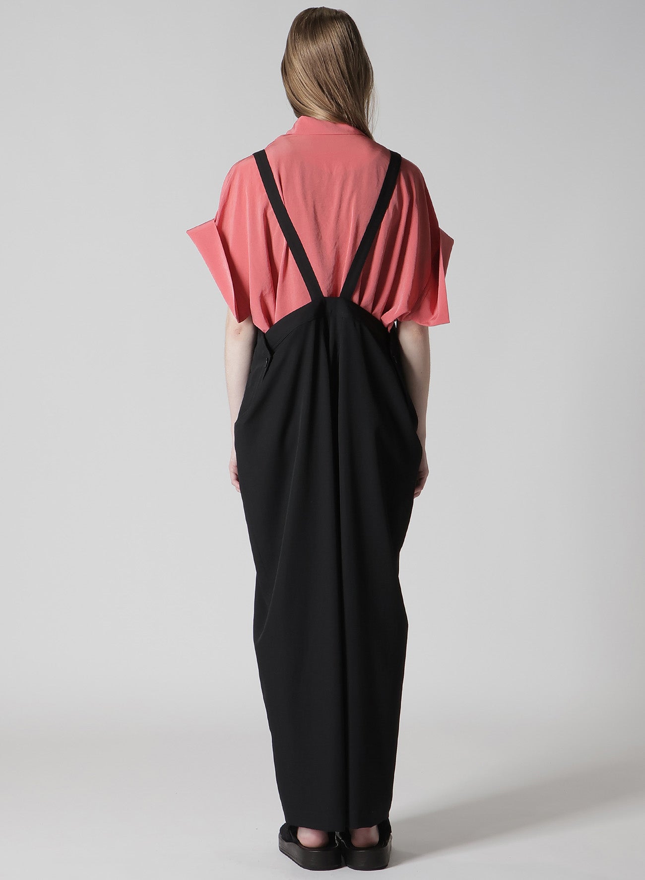 WOOL GABARDINE STRAP OVERALLS