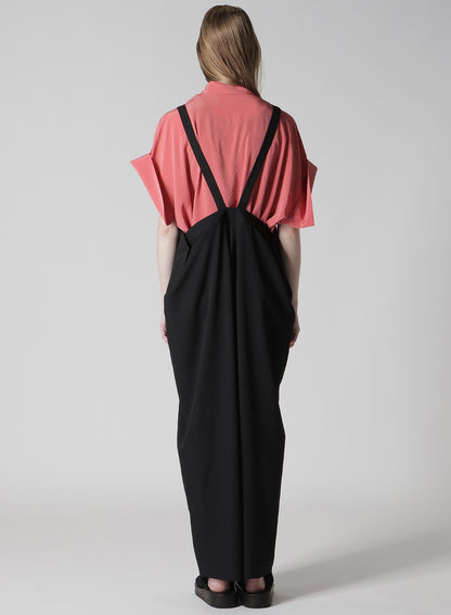 WOOL GABARDINE STRAP OVERALLS