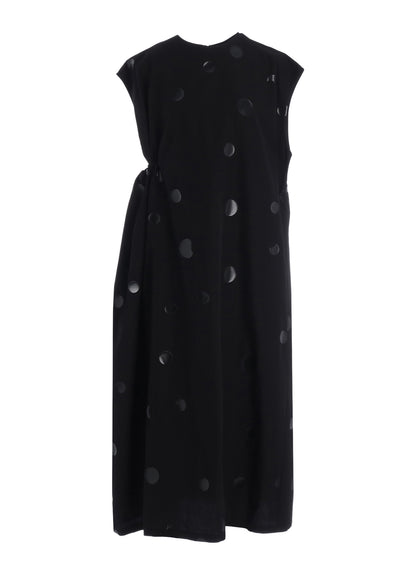 100/2 BROAD DOT PIGMENT PRINT GATHERED DRESS