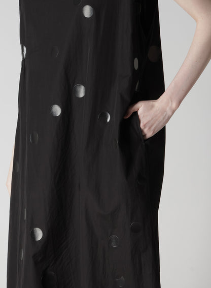 100/2 BROAD DOT PIGMENT PRINT GATHERED DRESS
