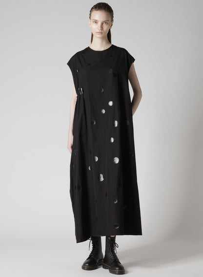 100/2 BROAD DOT PIGMENT PRINT GATHERED DRESS