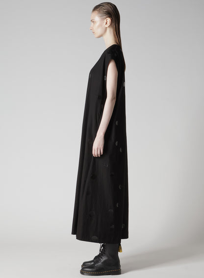 100/2 BROAD DOT PIGMENT PRINT GATHERED DRESS