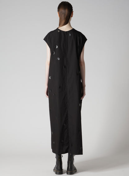 100/2 BROAD DOT PIGMENT PRINT GATHERED DRESS