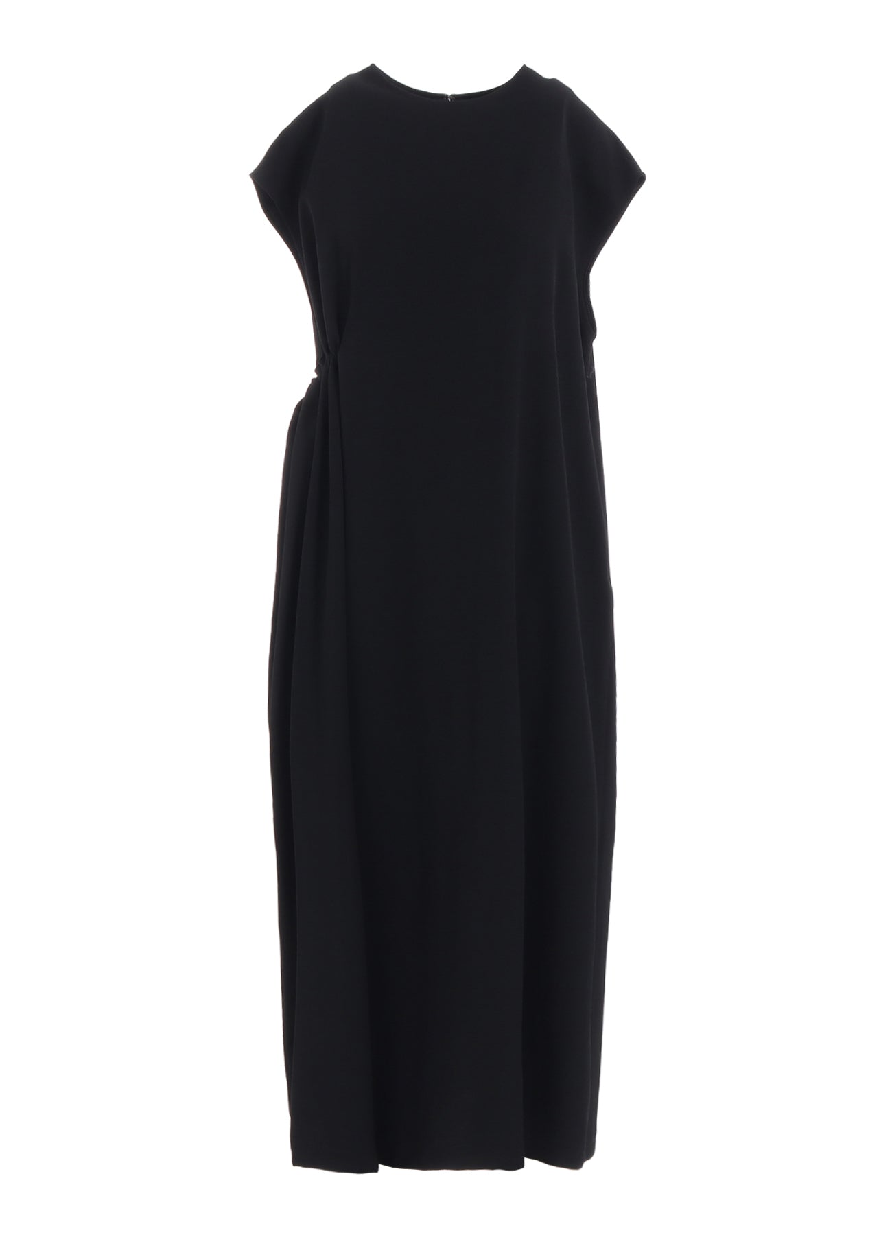 WOOL GABARDINE RIGHT SIDE GATHERED DRESS