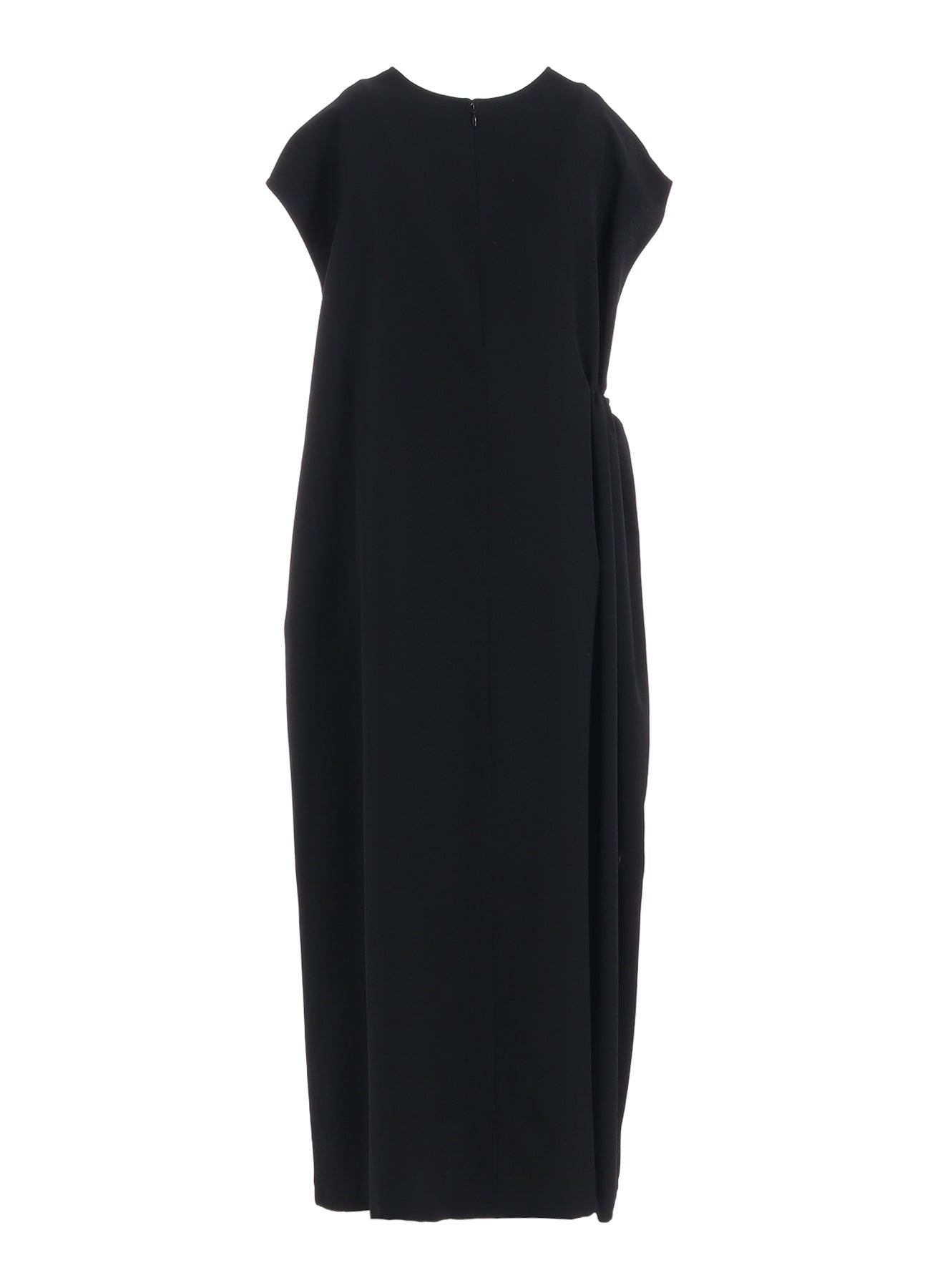 WOOL GABARDINE RIGHT SIDE GATHERED DRESS
