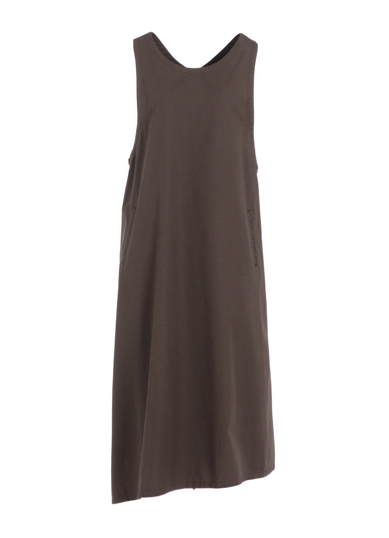 COTTON TWILL BACK CROSSED PULLOVER DRESS