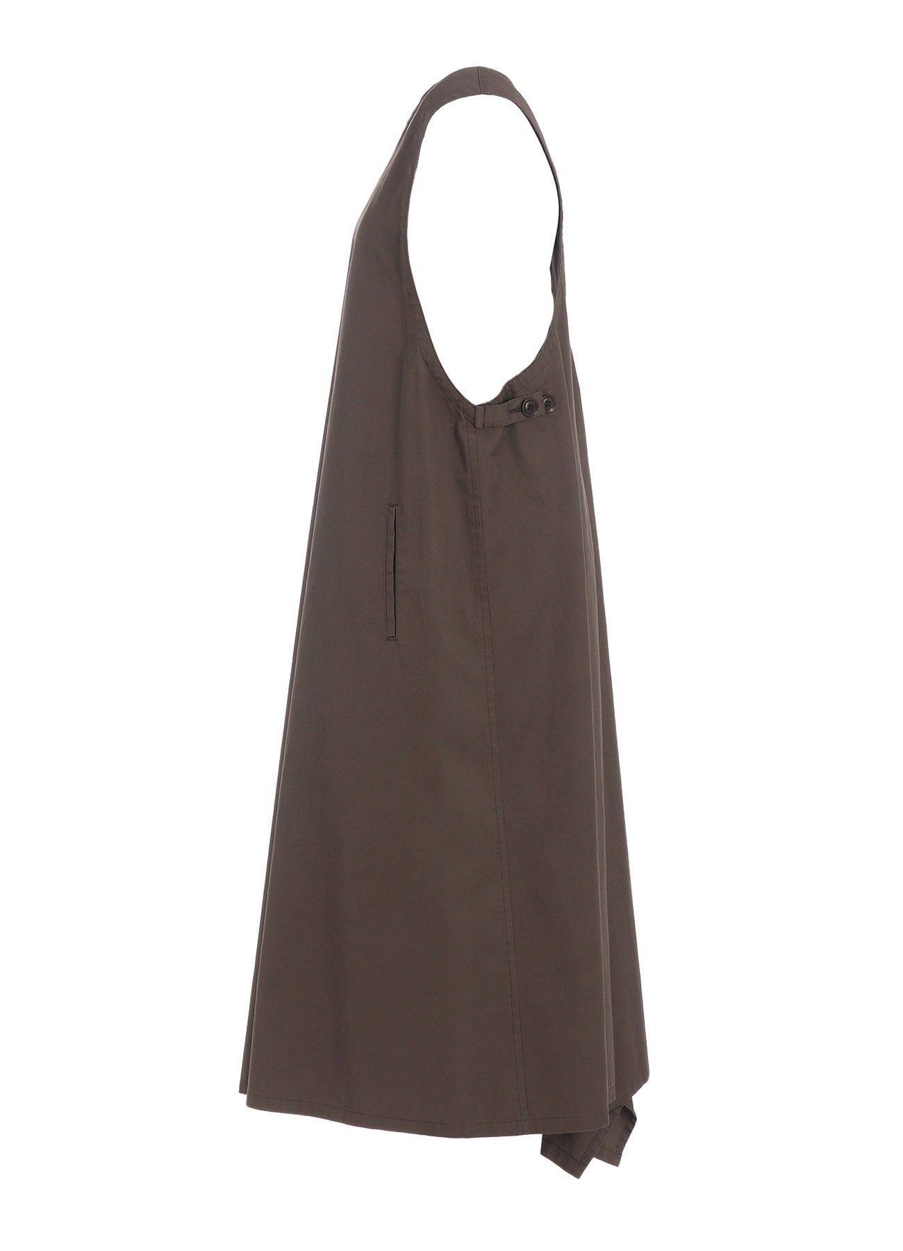 COTTON TWILL BACK CROSSED PULLOVER DRESS