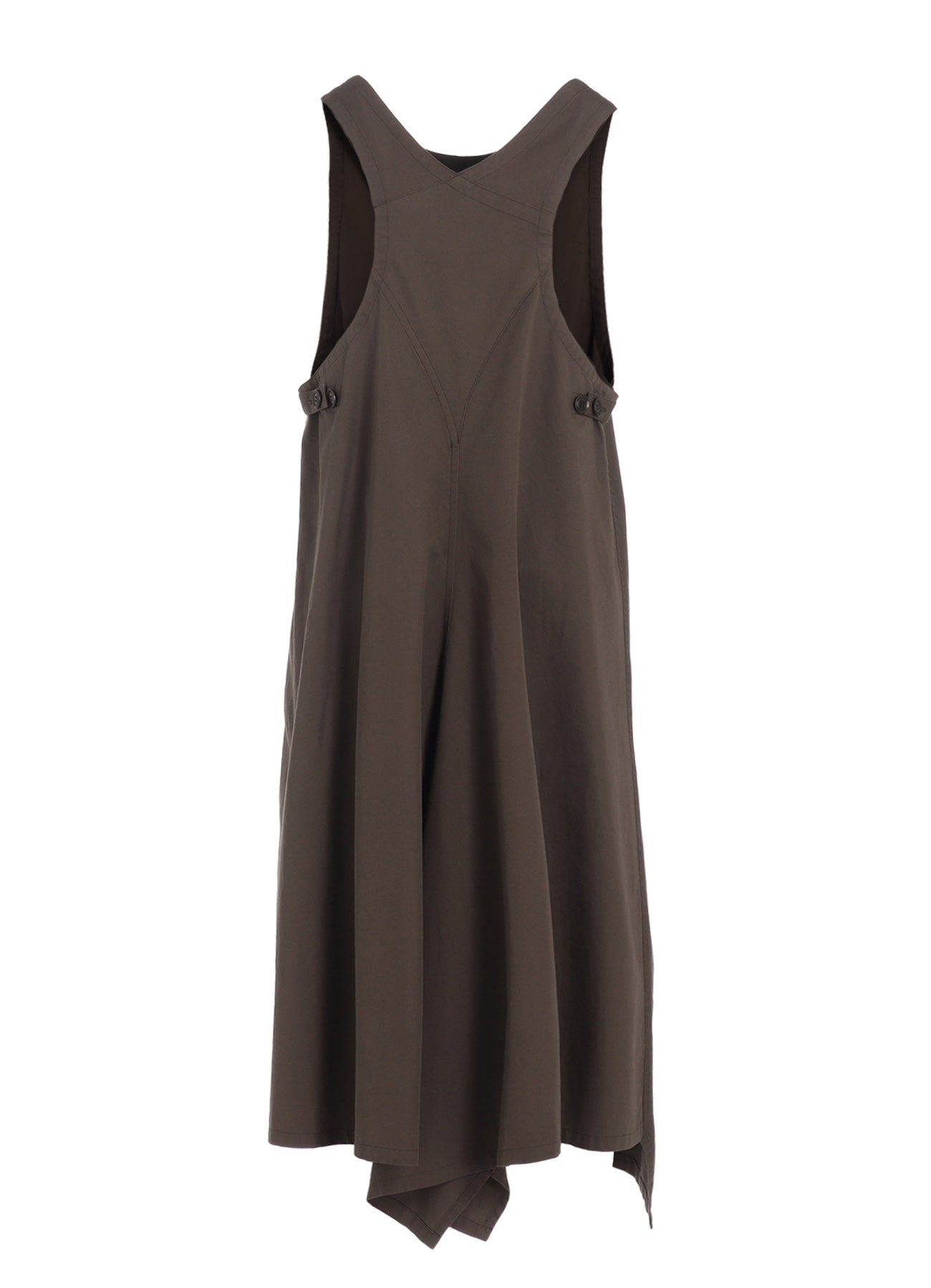COTTON TWILL BACK CROSSED PULLOVER DRESS
