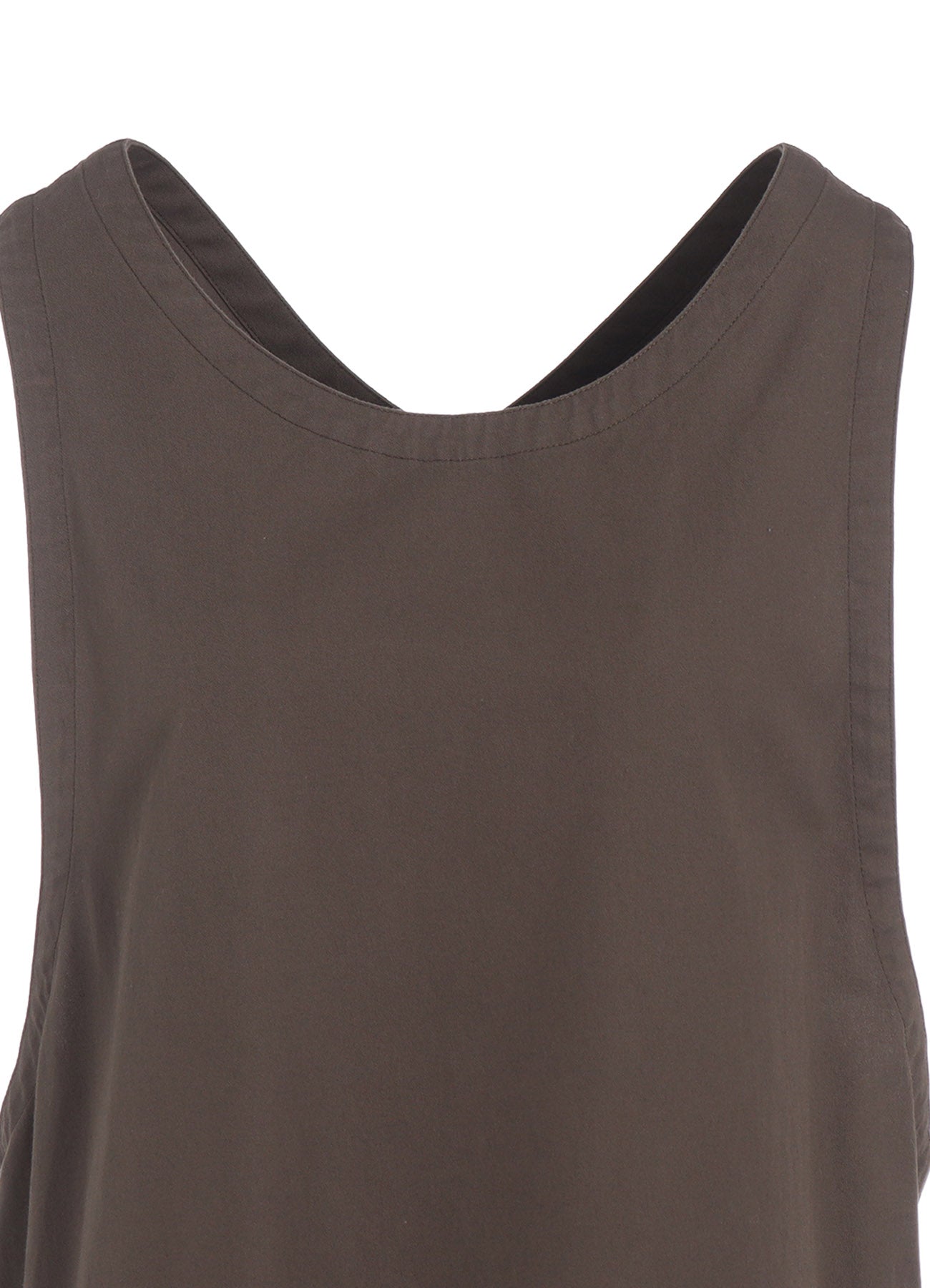 COTTON TWILL BACK CROSSED PULLOVER DRESS