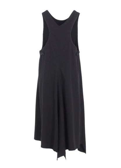 COTTON TWILL BACK CROSSED PULLOVER DRESS