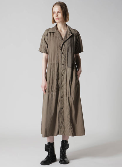 PATCHWORK A-LINE LONG DRESS