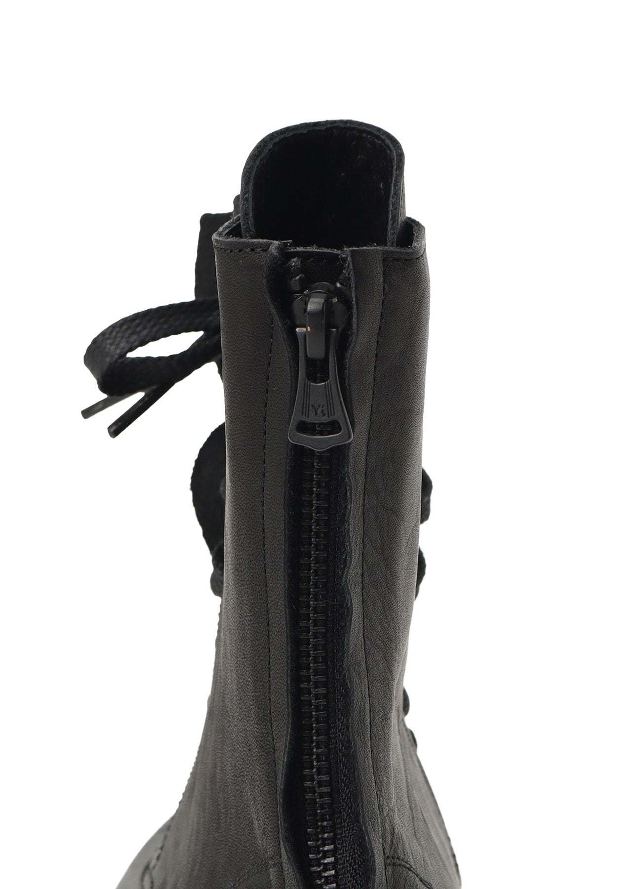 SEMI-MATTE LEATHER DRAPE BOOTS