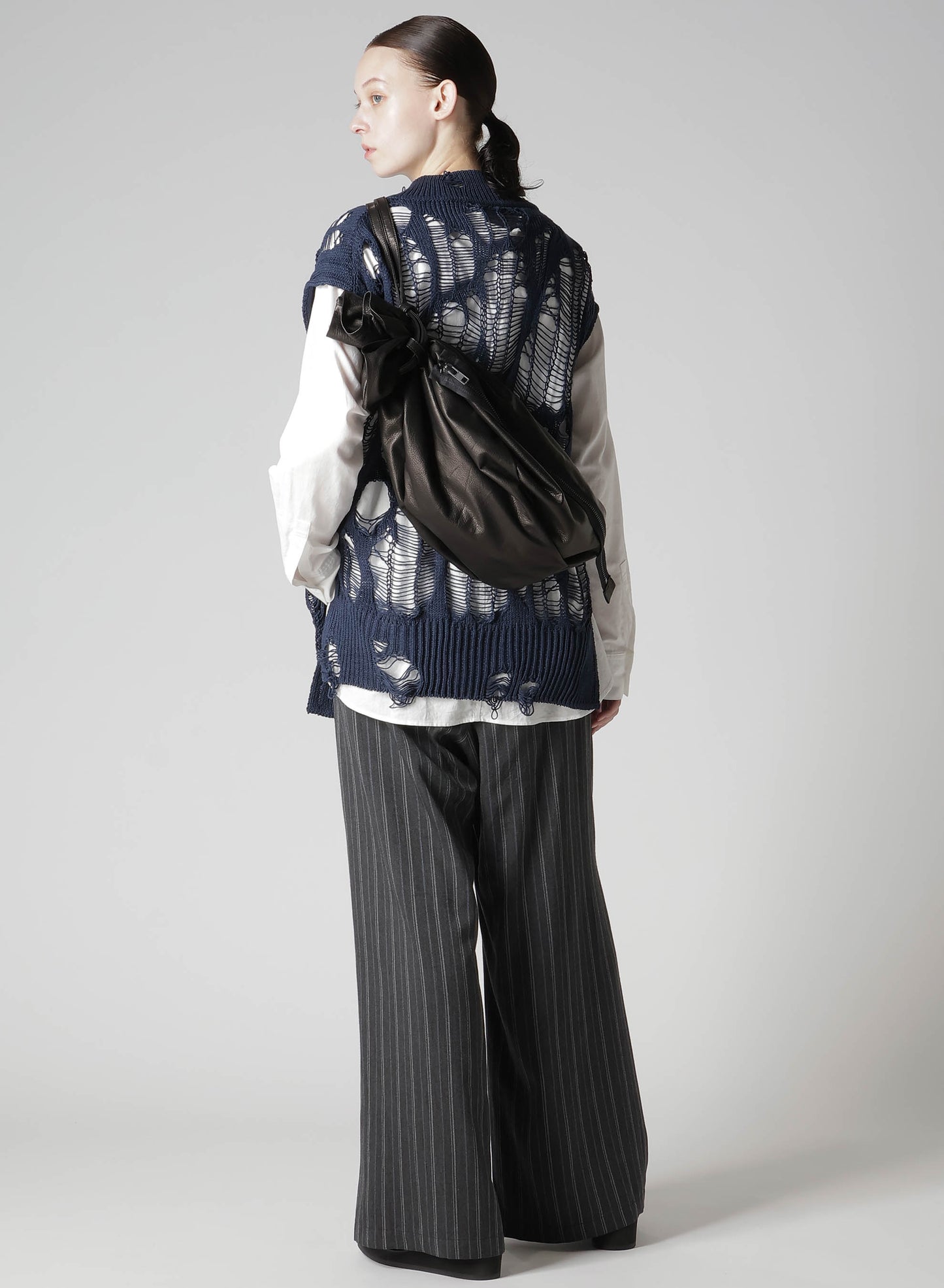 SOFT LEATHER  ZIPPER SHOULDER BAG