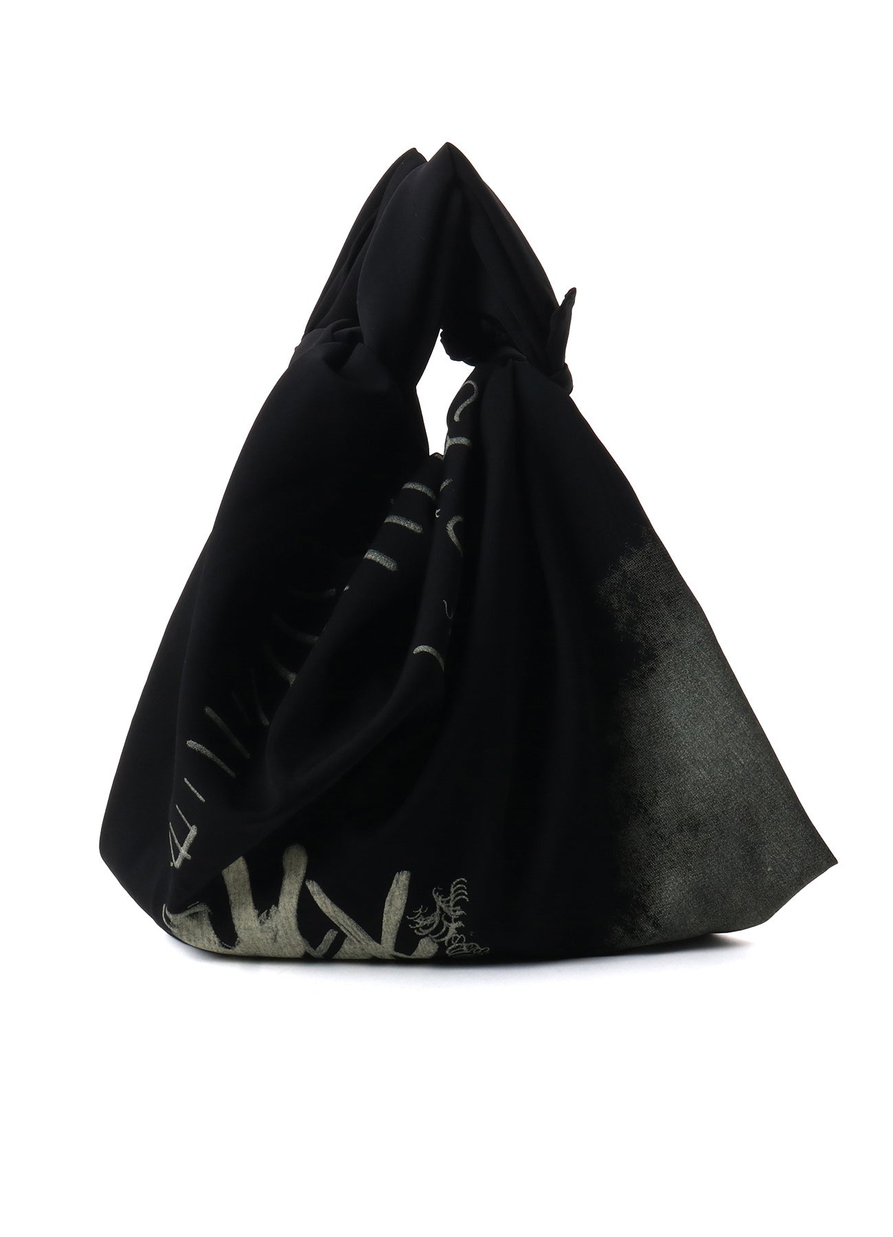 WOOL GABARDINE "Y" PRINT MINI FUROSHIKI BAG