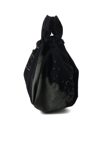 WOOL GABARDINE "Y" PRINT MINI FUROSHIKI BAG