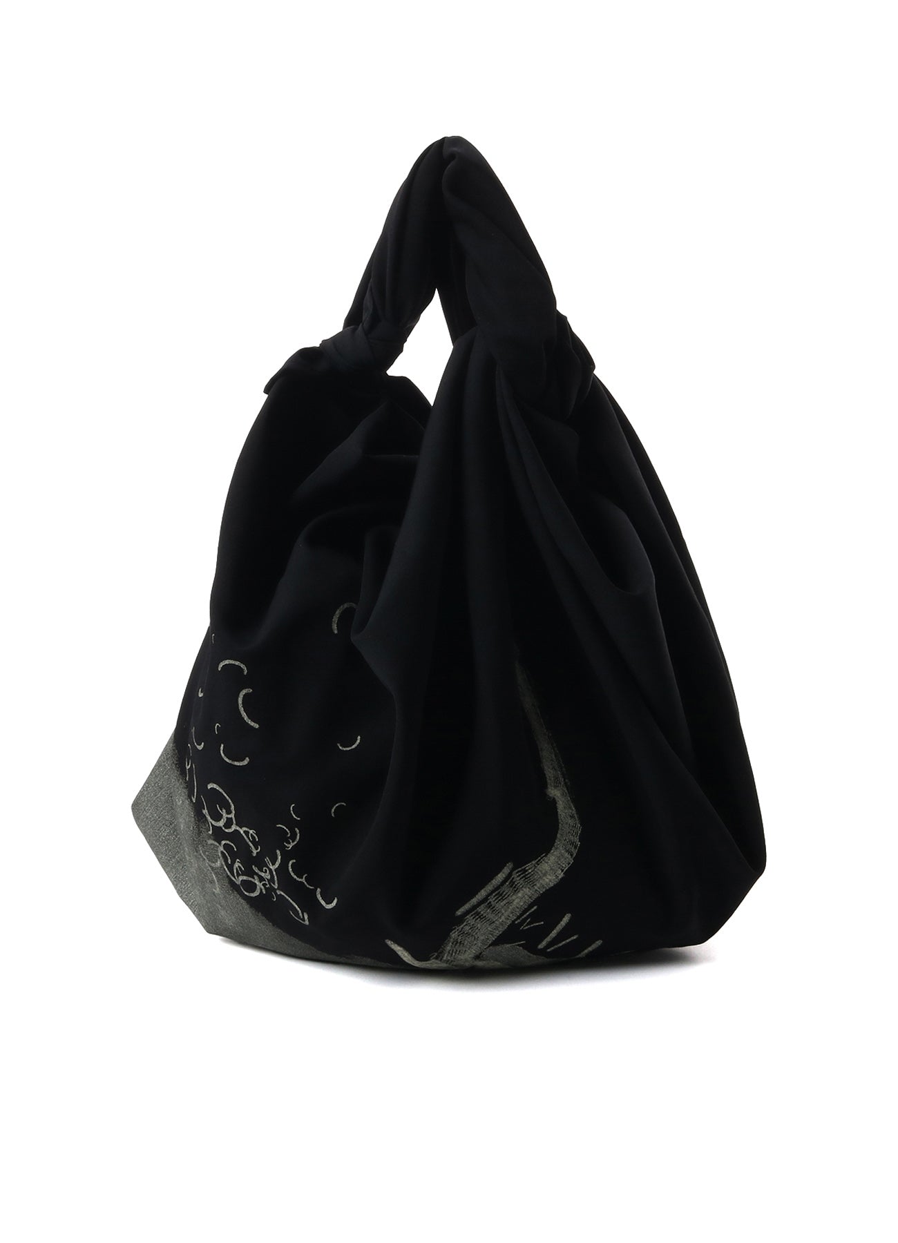 WOOL GABARDINE "Y" PRINT MINI FUROSHIKI BAG