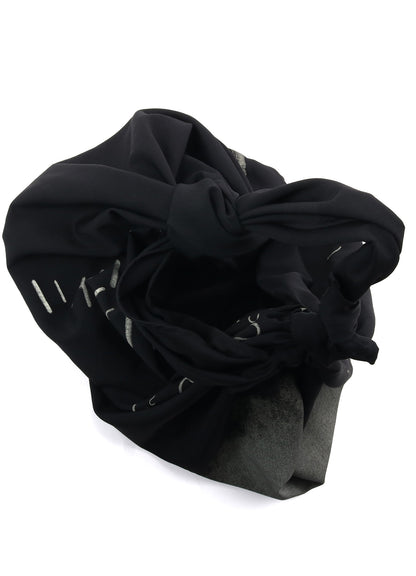 WOOL GABARDINE "Y" PRINT MINI FUROSHIKI BAG