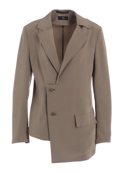 TA/PE CREPE DE CHINE ASYMMETRIC JACKET