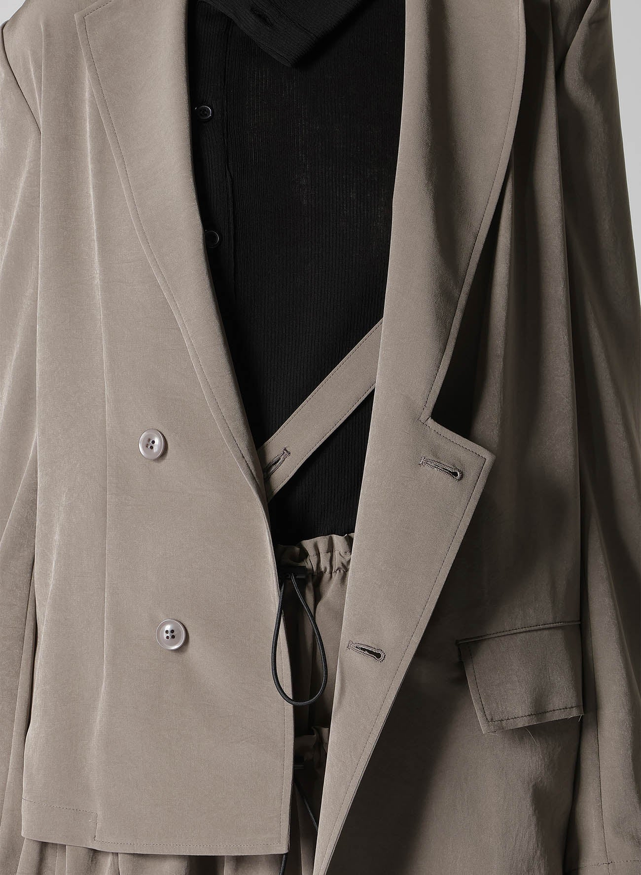 TA/PE CREPE DE CHINE ASYMMETRIC JACKET