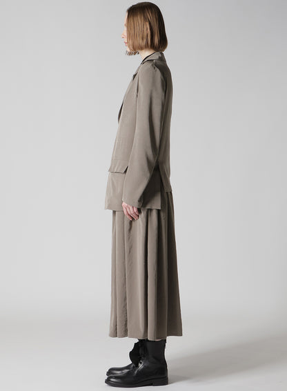 TA/PE CREPE DE CHINE ASYMMETRIC JACKET