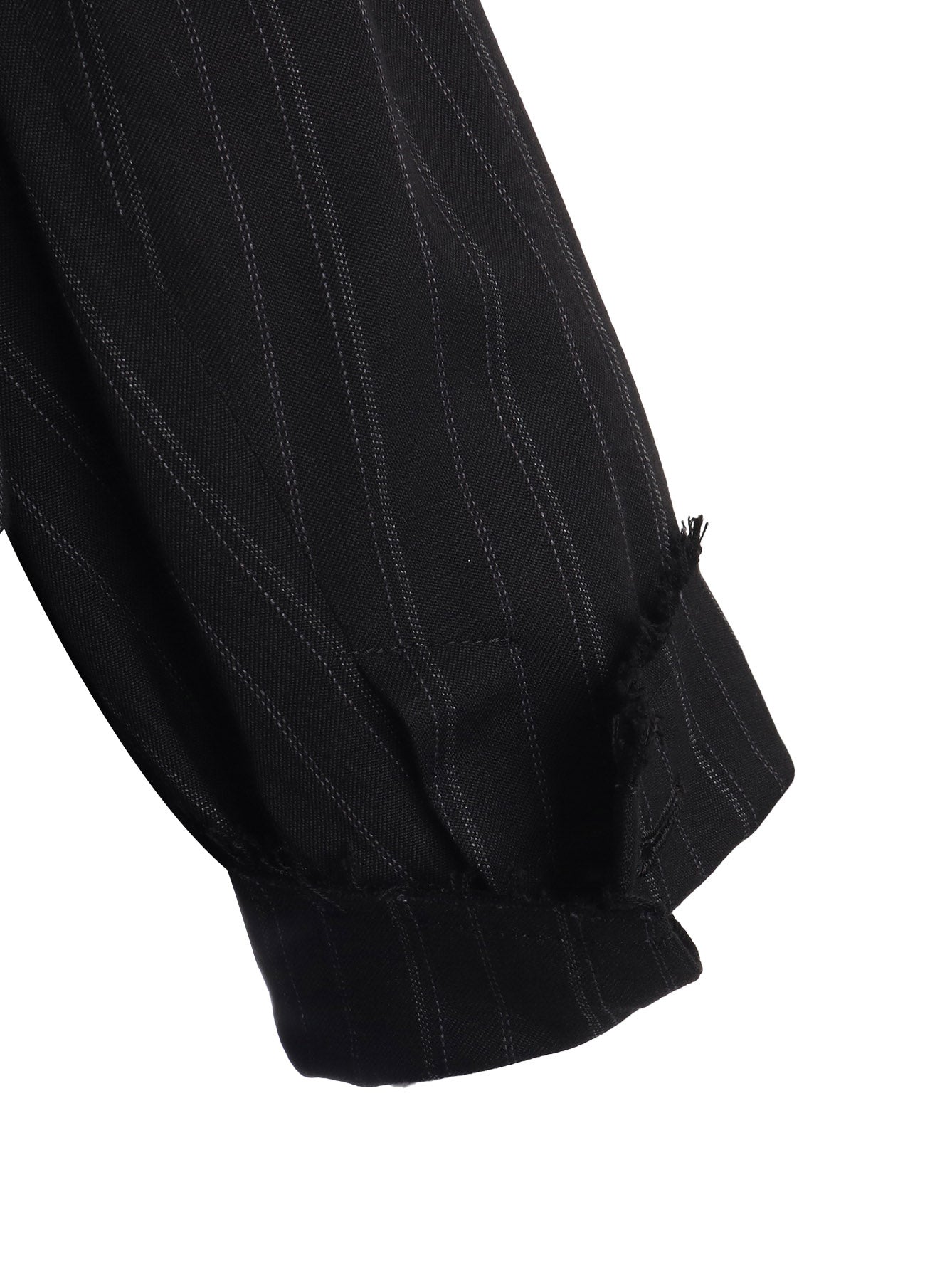 RY/ STRIPE COLLARLESS SHORT JACKET