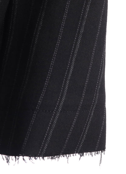 RY/ STRIPE COLLARLESS SHORT JACKET