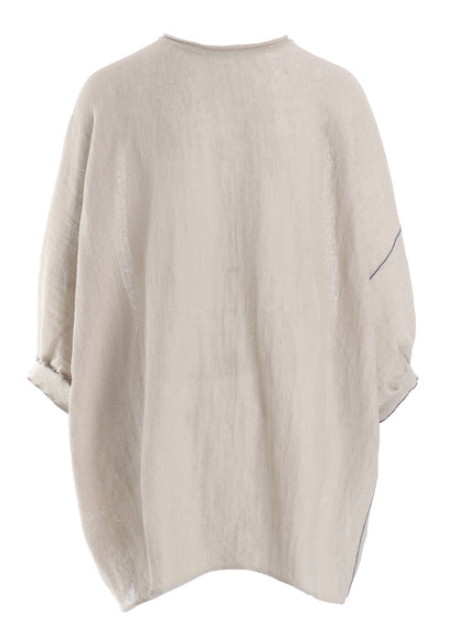 JERSEY 1/2 SLEEVE BIG CARDIGAN