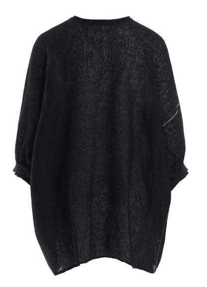 JERSEY 1/2 SLEEVE BIG CARDIGAN