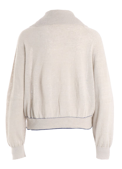 JERSEY CARDIGAN WITH COLLAR