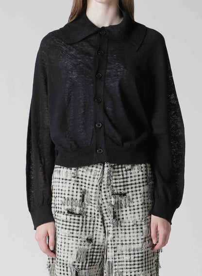 JERSEY CARDIGAN WITH COLLAR