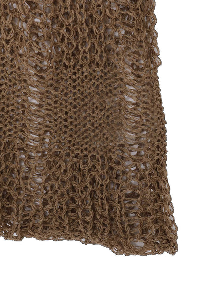 PLAID LOOSE-KNIT LONG SLEEVE PULLOVER